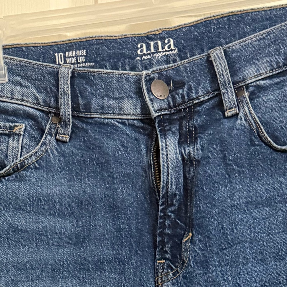 a.n.a Medium Blue Wide Leg Jeans - Picture 2 of 2